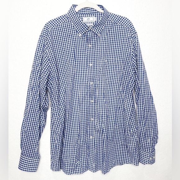 Southern Tide Gingham Intercoastal Sport Button Down Shirt in Yacht Blue XL - Picture 3 of 10
